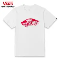 在飛比找momo購物網優惠-【VANS 官方旗艦】男女款白色滑板Logo短袖T恤