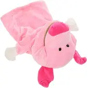 Kisangel Interactive Cartoon Pig Hand Puppet Soft Animal Puppet for Learning Play Cute Animal for Parent Interaction