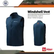 Beretta Windshell Vest Breathable Fabric Blue Total Eclipse Water Repellent
