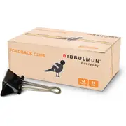 BIBBULMUN FOLDBACK CLIPS 41mm Pack of 12