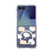 Galaxy Z Flip7 Clear Magnetic Case DAILY HAMSTER