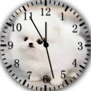 Cute Puppy Dog Frameless Borderless Wall Clock Nice For Gifts or Decor E413