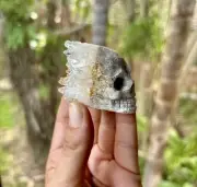 Natural Quartz Cluster Skull 120g