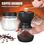 Adjustable Manual Coffee Grinder with Ceramic Burr - Hand Crank Mill for Home