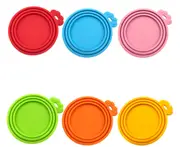6x Pet Food Can Cover Lid Dog Cat Pet Tin Silicone Reusable Storage Cap AU