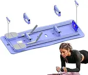 Abdominal Pilates Board, Foldable Pilates Reformer Equipment, Beginners Pilates Sliding Board, Foldable Pilates Reformer Board with Bands, Abdominal Exercises, Roller Board for Training House, Gym
