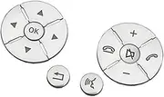 LUMIXE Button Sticker, for Mercedes, for Benz, for S Class W221 2008 2009 2010 2011 2012 Car Steering Wheel Button Switch Decorative Stickers Car Steering Wheel Switch Button(Silver)