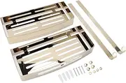 Floating Shelves, 304 Stainless Steel 2 Tier Bathroom Floating Shelves,Wall Mounted Over Toilet Organizers for Efficient Storage in Showers and Bathrooms - for Small Spaces