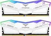 TEAMGROUP T-Force Delta RGB DDR5 Ram 48GB (2x24GB) 7200MHz PC5-57600 CL34 A-DIE Desktop Memory Module Ram for 600 700 Series Chipset XMP 3.0 Ready White - FF4D548G7200HC34ADC01