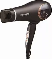 Koizumi Hair Dryer Black Negative Ion Double Fan "MONSTER KHD-W760-K" Japan NEW