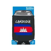 Cambodia Country Flag Nationality - Stubby Holder With Base