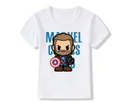 Marvel Avengers Kids T-shirt Disney Super Hero Iron Man Hulk Kawaii Letter Print Tshirts Children Cute Casual Clothes Tops Tees / Mw0962 / 1t