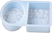 KONTONTY Soap Silicone Mold Large Soap Molds Make Soap Making Kit Round Soap Molds Soap Boxes for Homemade Soap Soaps Soap Making Supplies Soap Making Accessories Soap Dye White