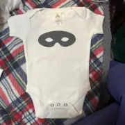 Baby Top Atsuyo At Akiko Zorro Bodysuit 0-3 3-6 6-9 Made In USA Organic