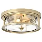 Gold Flush Mount Ceiling Light Fixture with Glass Brass Ceiling Light Fixture...