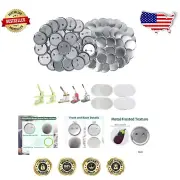Professional Quality 200 Set Button Maker Supplies with Clear Film Included