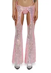 [Club Exx] Royal Reef Diva Sequin Chaps Set - Pink