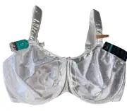 42DD-Bali® Satin Tracings® Full-Figure Minimizer Bra 3562 White NWT