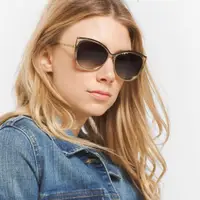 在飛比找momo購物網優惠-【Michael Kors】歐美時尚貓眼 太陽眼鏡(銅#MK