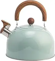 Stovetop Kettle,101 Oz/3 L Steel Kettle Whistling Tea Kettle,with Wood Grain Handle Whistling Kettle,Suitable for Gas,Electric,Electromagnetic, and Ceramic Stoves Tea Pot