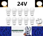 10 x Warm White 24V B22 1W LED Bubble Globe Frosted White ideal for sign (10PCS)