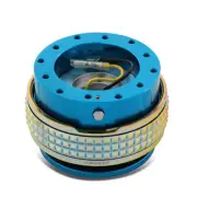 NRG Aluminum Steering Wheel Quick Release Adapter Gen 2.1 Blue/Neo Chrome Ring