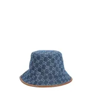 Gucci Monogrammed Denim Bucket Hat S,XL,L,M blue