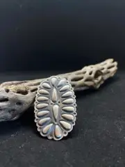 Handmade Native American Navajo plain sterling silver ring size 8 stamped