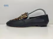Clarks Pure2 Soft Leather Slip On Loafer Black Leopard Animal Print UK Size 5 D
