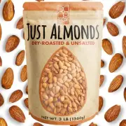 - Daily Nuts Just Roasted Almonds | Almonds Bulk 3 LB | Unsalted Nuts| Slow D...