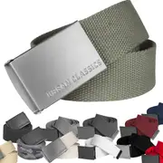 Urban classics - CANVAS fabric belt, adjustable to 120cm Black/Silver One Size
