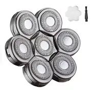 7 Blades Head Men's Electric Shaver Replacement Heads Floating Washable Shave...