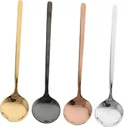 NAMOARLY 4pcs Chic Spoons Multi Functional Utensils for Coffee Dessert and Condiments Elegant Design Corrosion Resistant Easy to Clean Lengths Colors