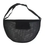 Portable Sports Ball Bag Nylon Net Bag with Shoulder Strap Single Ball Carry Bag