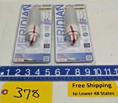 13PCS. NIB! Meridian Bright White LED Bulb 9-13W Fits All D Q,X Bases 100-277V
