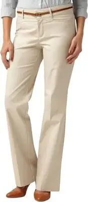 Dockers Metro Trouser Pants Womens 6 Beige Curvy Truly Slimming Stretch NEW