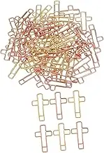 Tofficu 80pcs Cross Shape Paper Clips for School Office Unique Bible Paper Clamps Practical Memo Clips for Document Organization Crafting