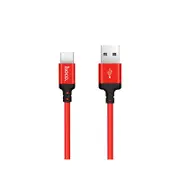 2PCS X14 2.4A Type C USB 3.0 Charging Data Cable for Xiaomi Mi A2 Pocophone F1 REDBLACK COLOR