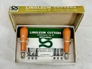 Vintage Speedball Linoleum Cutters Assortment No. 2 . 4132. USA.