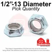 1/2"-13 Grade A Nylon Insert Hex Jam Lock Nuts Zinc Coarse Nylok (Pick Quantity)