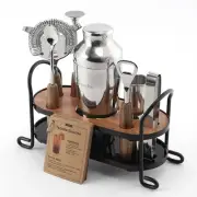 Cocktail Shaker Set with Stand, Mixology Bartender Kit for Drink Mixing | Mix...