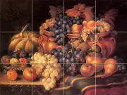 Art Mural Ceramic Backsplash Bath Apple Grapes Tile #42