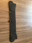 Crate & Barrel Black Silicone Grip Double Oven Mitt – Quilted Heat Resistant