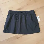 Old Navy Skirt Girls Size 10 12 Black Linen Pockets NWT New Dark Pull On Elastic