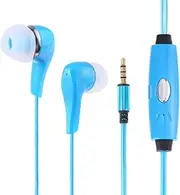 Air Smart Headphones Bluetooth Earphone 1m 3.5mm Plug Universal Stereo Visible EL Flowing Light Earphones with Mic (Green) (Color : Blue)