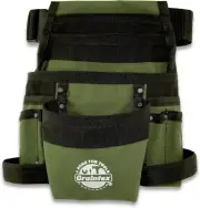 Graintex CS2428 10 Pocket Finisher Tool Pouch Dark Green Color Rip-Stop Canvas