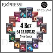 4 BOX (64) You Choose Expressi K-fee Automatic Coffee Machine Capsules Pods ALDI