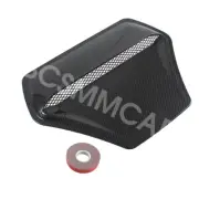 Car Hood Scoop Vents Flow Intake Bonnet Vent Cover Trim Carbon Fiber Black ABS