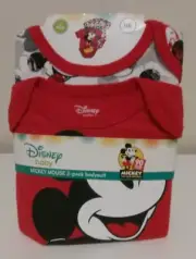 Disney Mickey 90 Years Of Magic Mickey Mouse Newborn Bodysuits 2 Pack