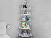 5 Tier Storage Rack Shelving Unit Storage Rack Shelf Shelves Kitchen Bathroom Laundry [Colour: White]